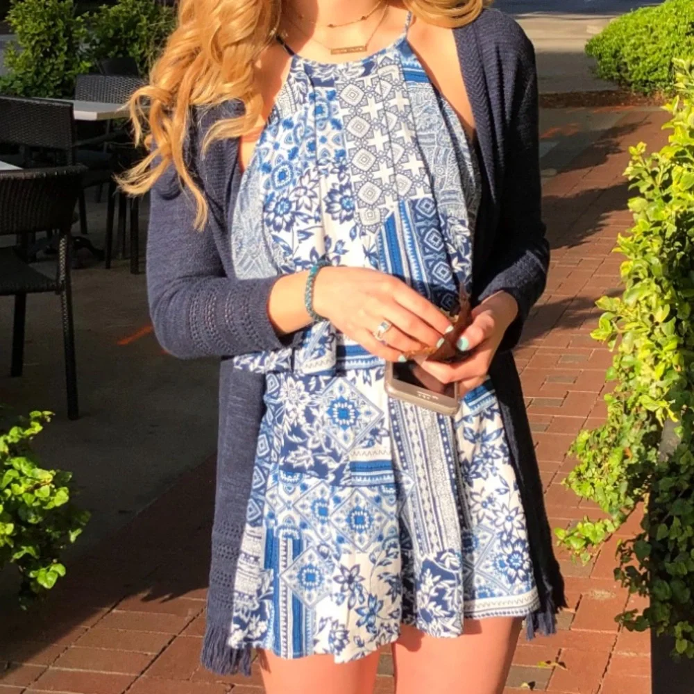 Blue patterned romper - Picture 2 of 3